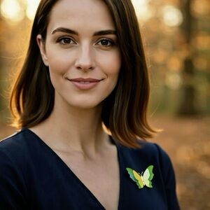 Vintage Yellow and Green Enamel Butterfly Brooch Pin Made in West Germany